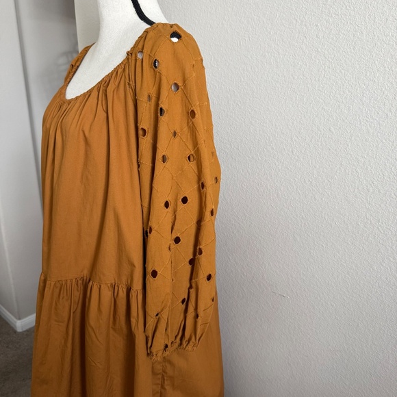 NWT A New Day 3/4 Eyelet Sleeve Babydoll 100% Cotton Dress size 2X - Picture 3 of 8